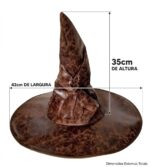 CHAPÉU MARROM BRUXO FEITICEIRO - HALLOWEEN - Imagem 2