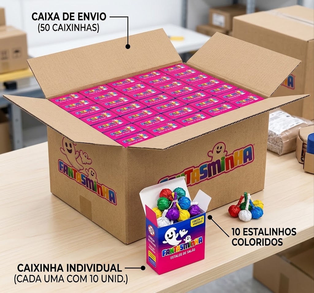 15613697078-34a3f91d-002a-4dc2-923f-611abb42bc57.jpg ESTALINHOS FANTASMINHA COM 50UN - Imagem 1