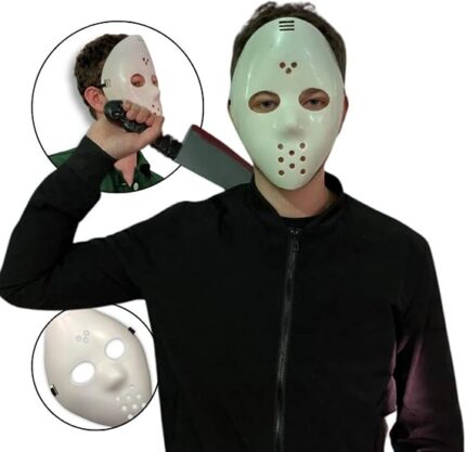 MÁSCARA BRANCA JASON - HALLOWEEN