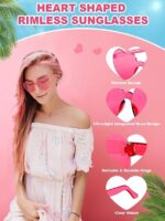 ÓCULOS CORAÇÃO ROSA FASHION - FANTASIA - Imagem 3