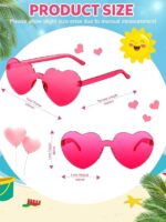 ÓCULOS CORAÇÃO ROSA FASHION - FANTASIA - Imagem 5