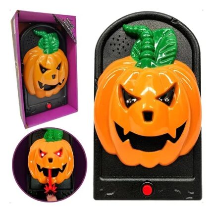CAMPAINHA  ABÓBORA  ASSUSTADORA C/ SOM E LUZ - HALLOWEEN