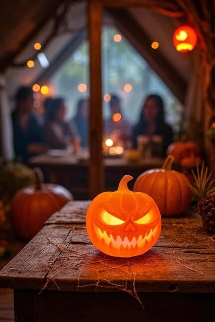 ENFEITE LED ABÓBORA TERROR - HALLOWEEN