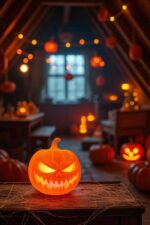 ENFEITE LED ABÓBORA TERROR - HALLOWEEN - Imagem 2