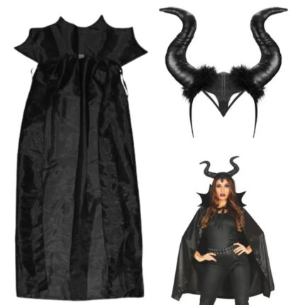 CAPA CETIM BRUXA MALEVOLENTE ACOMPANHA TIARA - PRETO