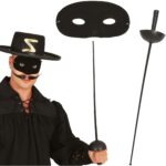 FANTASIA KIT ZORRO MÁSCARA + ESPADA 53CM - Imagem 3