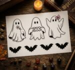 PAINEL DECORATIVO FANTASMINHA HALLOWEEN C/7 UN - Imagem 3