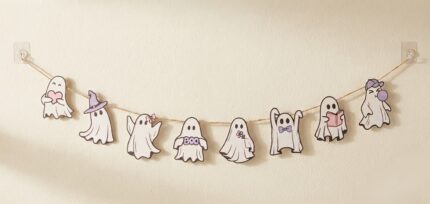 FAIXA DE PAPEL FANTASMA HALLOWEEN SORTIDOS - ROSA