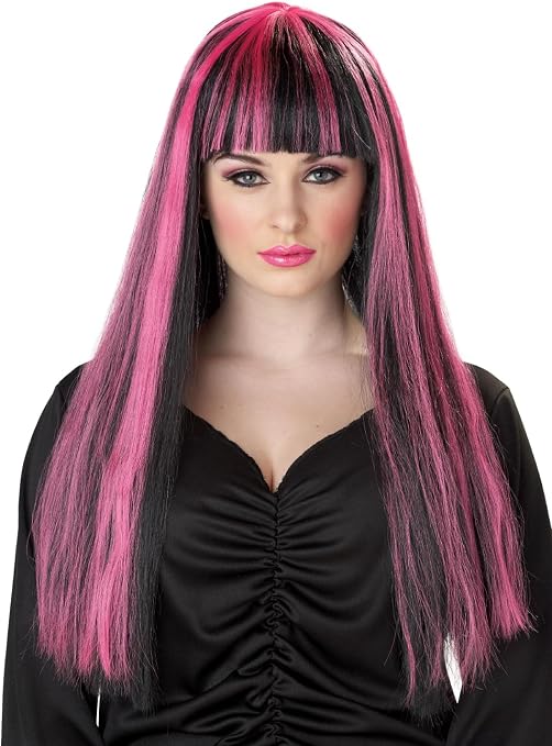 15614646823-71adz8uvcel-ac-sy679.jpg PERUCA COM FRANJA ROSA E PRETO - Imagem 1