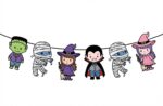 VARAL DE PAPEL MONSTROS SORTIDOS HALLOWEEN