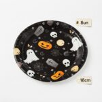 PRATO PAPEL PRETO HALLOWEEN SOMBRIO 18CM C/8UN - Imagem 3