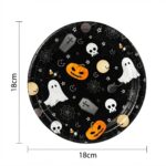 PRATO PAPEL PRETO HALLOWEEN SOMBRIO 18CM C/8UN - Imagem 2