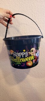 BALDE PLÁSTICO HALLOWEEN DIVERTIDO 20X14,5 - PRETO - Imagem 2