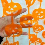 CORTINA ABÓBORA METALIZADA HALLOWEEN 1X2M - Imagem 2