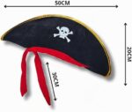 CHAPÉU PIRATA DE VELUDO 51CM - Imagem 3