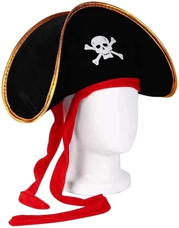 15616407117-511elpwo-ql-ac-sx679.jpg CHAPÉU PIRATA DE VELUDO 51CM - Imagem 1