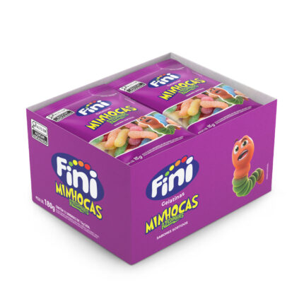 DISPLAY BALA DE GELATINA MINHOCA CITRICA  12X15G - FINI