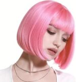 PERUCA SINTÉTICA LISA CHANEL ROSA