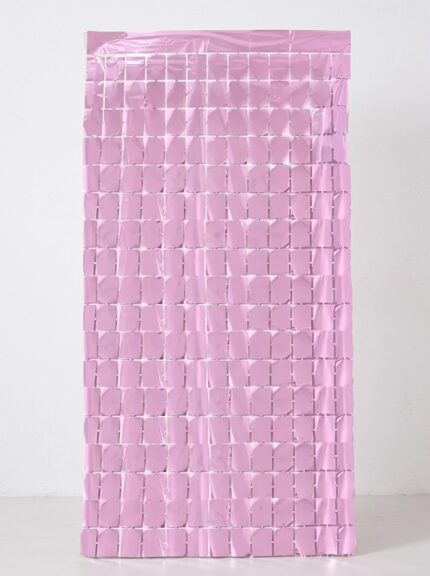 CORTINA QUADRICULADA ROSA CANDY 1X2MT - PONTO DAS FESTAS