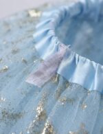 SAIA DE TULE COM BRILHO DOURADO 40CM - AZUL CLARO - Imagem 3
